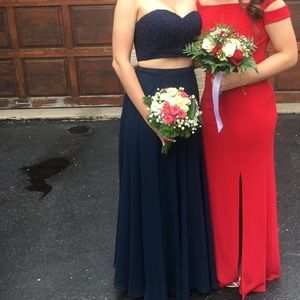 Navy blue prom dress